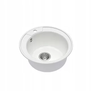 Kuchynský drez - Quadron Danny White / Steel + Syfon Granite Sink