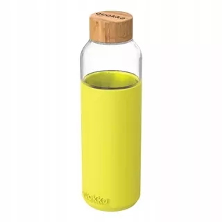 Quokka Flow - Sklenená fľaša na vodu 660 ml (Neon Green)
