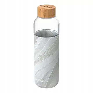 Quokka Flow - Sklenená fľaša na vodu 660 ml (White Stone)