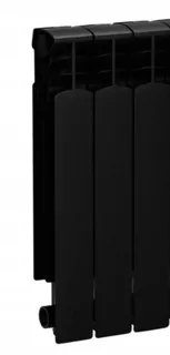 Hliníkový radiátor KFA 336 W čierny 240 x 573 x 90 mm - bočné pripojenie