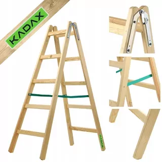 KADAX rebrík 3 m drevo 2 x 5 do 150 kg