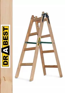 Drevený maľovací rebrík impregnovaný 2 × 4 stupne