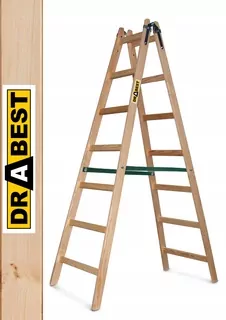Drevený maľovací rebrík impregnovaný 2 × 7 stupňov