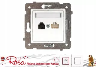 Počítačová zásuvka RJ45 + telefónna zásuvky RJ11