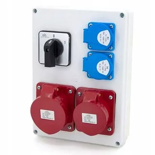 Stavebný rozlíšenie + 32 A/5P + 16 A/5P+ 2*GS 230 V + vypínač 0-1 (E901400039)