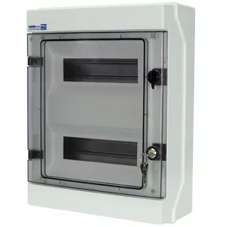 Hermetický rozvádzač na povrchovú montáž so zámkom RH-24/Z 2 × 12 1000 V DC IP65