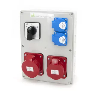 1 × 32 A/5P + 2*GS 230 V + vypínač L-0-P (E90012)