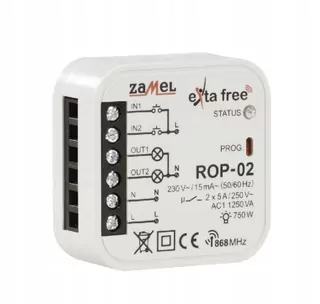 Rádiový prijímač 2-kanálový, typ: ROP-02, exta free Zamel