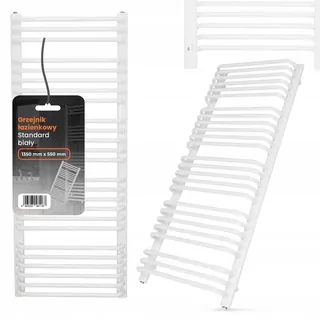Vodný kúpeľňový radiátor TRCR 1016 W 550 x 1350 mm biely