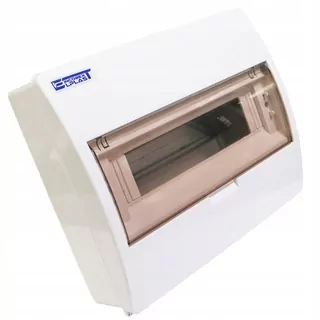Modulárny rozvádzač 1 × 12 na povrchovú montáž IP40 s dymovou klapkou S-12+SZYBKA+N+PE 800600