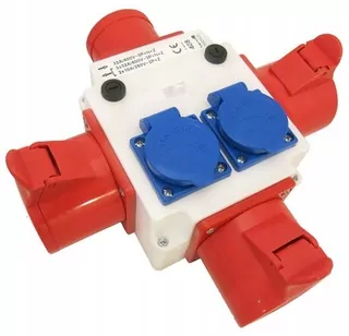 Rozdeľovač napájacieho kábla 3 × 32A/5 2 × 230V 408