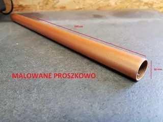 Oceľová rúrka čierna prášková farba MEĎ dĺžka 200 cm