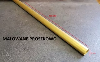 Názov produktu: Oceľová rúrka čierna prášková farba ZLATÁ dĺžka 250 cm