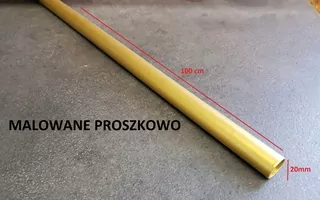Názov produktu: Oceľová rúrka čierna prášková farba ZLATÁ dĺžka 100 cm