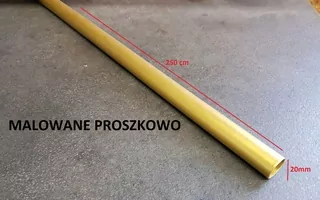 Názov produktu: Oceľová rúrka čierna prášková farba ZLATÁ dĺžka 250 cm