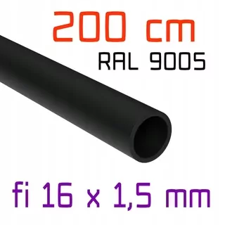 Čierna RAL Fi rúrka 16 mm x 1,5 mm 200 cm balustrády
