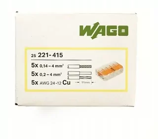 Wago 221-415 rýchlospojky 0,2-4 mm²/5 25 ks.