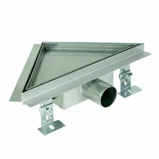 Odtok SANITLINE rohový / trojuholníkový sifón nízky 52 mm