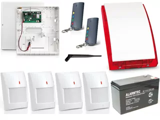 SATEL bezdrôtový alarm s GSM 4xpir + Micra diaľkové ovládače