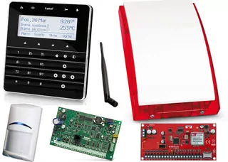 SATEL INTEGRA 32-LCD dotykový GSM SMS + 6x Bosch