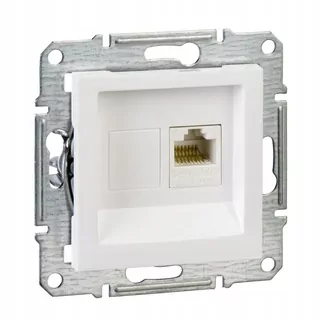 Schneider Electric, Asfora, počítačová zásuvka RJ45 kat.5e, UTP, biela, EPH4300721