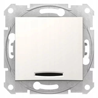 Schneider Electric, Sedna, 1-pólový konektor s podsvietením, krémová, SDN1400123