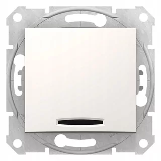 Schneider Electric, Sedna, schodiskový spínač s podsvietením, krémová, SDN1500123