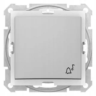 Schneider Electric, Sedna, tlačidlo "zvonček" IP44, hliník, SDN0800360