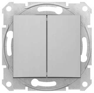 Schneider Electric, Sedna, dvojité tlačidlo, hliník, SDN1100160