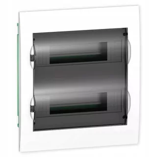 Rozvádzač s priehľadnými dymovými dverami 2 × 12 IP40
