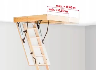 Podkrovné schody pre zavesené stropy