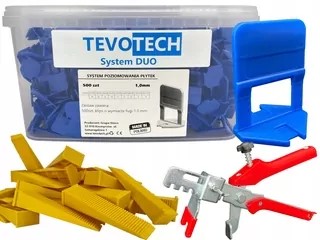 TEVOTECH príchytky/spony na vyrovnávanie dlaždíc 601 ks.