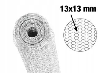 Pozinkovaná šesťuholníková sieť s šesťhranným okom 13 × 13mmx 0,5m
