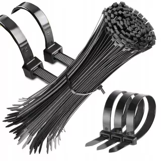 Sťahovacie pásky Adelid 7,6 x 500 mm čierne 100 kusov