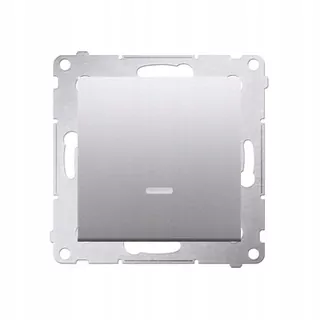 Jednopólový spínač s LED podsvietením 10AX strieborná matná - DW1L.01/43 Simon 54 Premium