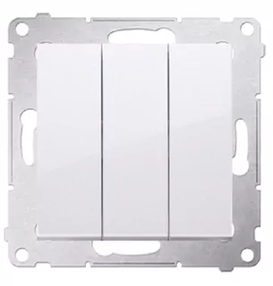 Vypínač svetla - SIMON 54 KONEKTOR TRIPLE WHITE DW31.01 / 11
