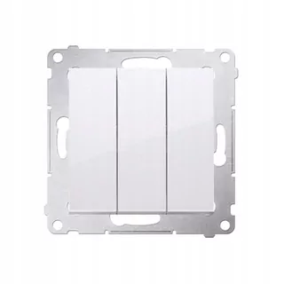 Vypínač svetla - Simon 54 Triple Connector s LED Biela