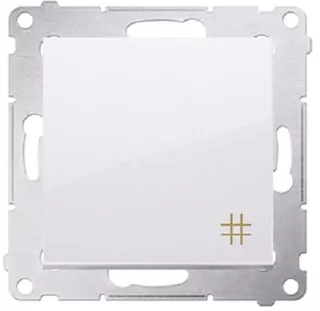Vypínač svetla - Simon 54 Cross Konektor Single White