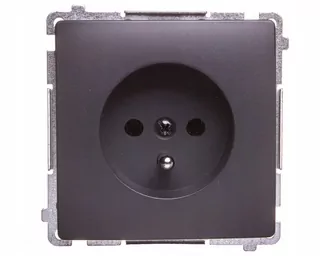 Simon Basic Zásuvka jednonásobná s 16 A 250 V grafit matný BMGZ1.01/28