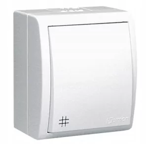 Vypínač svetla - SIMON CROSS CONNECTOR IP54 s podsvietením 10 A WHITE