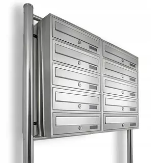 Schránka na listy, Lokatorska 2 × 5 METALLIC Oceľová