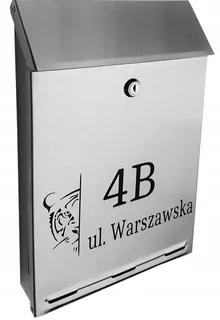 Poštová schránka: A-4 NEREZANÁ INOX MAT