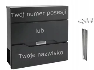 MODERNÁ LISTOVNÁ SKRIDŇA + VAŠE ĽABOVOĽNÉ NÁPISY ULICA a montážne držiaky na plot