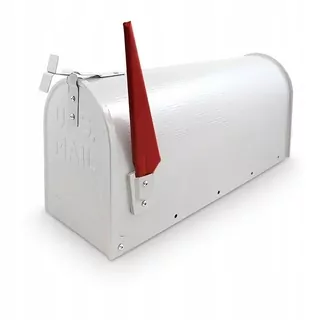 (M13191) skrínka na listy v americkom štýle usa mailbox biela