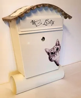 Poštová schránka - Box na písmená Ručne maľované CAT-2 kanál ECRU