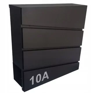 Poštová schránka - Box na písmená s novinami + číslo domu. Solid