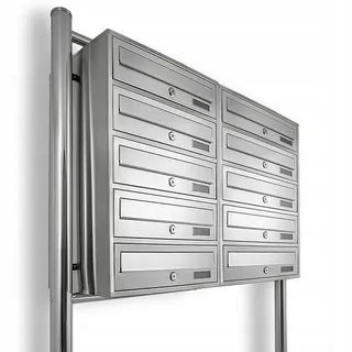 Schránka na listy, Lokatorska 2 × 5 METALLIC Oceľová