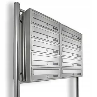Schránka na listy, Lokatorska 2 × 5 METALLIC Oceľová