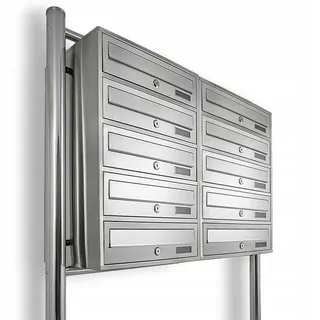 Schránka na listy, Lokatorska 2 × 5 METALLIC Oceľová