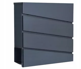 Poštová schránka - POŠTOVNÁ SCHRÁNKA NA LISTY NOVINY 37CM STRIEBRO